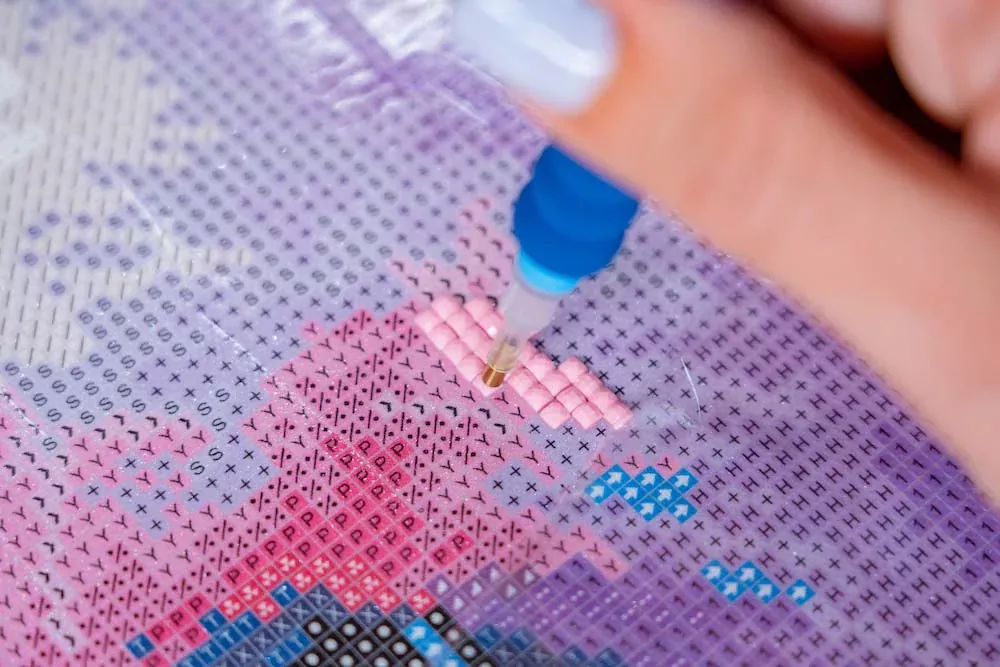 Placing diamonds on the 1955 Ford Pickup Classic canvas