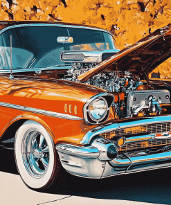 1957 Chevy Engine Diamond Painting