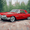 1963 Ford Thunderbird Classic Cars Diamond Painting