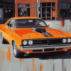 1970 Super Bee Hemi Engine Diamond Painting