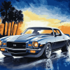 1972 Camaro Car Engine Diamond Painting