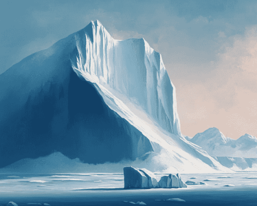 "Antarctica Icebergs Landscape Diamond Painting"