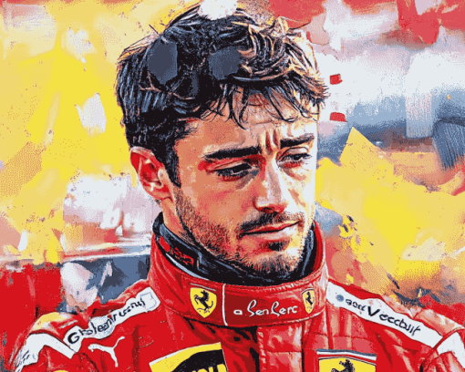 "Charles Leclerc Legendary Racing Diamond Painting"