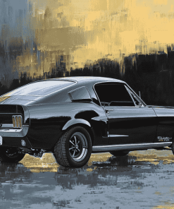 67 Mustang Vintage Engines Diamond Painting