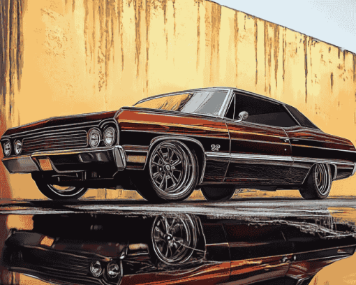 68 Chevy Impala Engines Diamond Painting