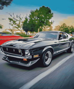 72 Mustang Classic Car Diamond Painting