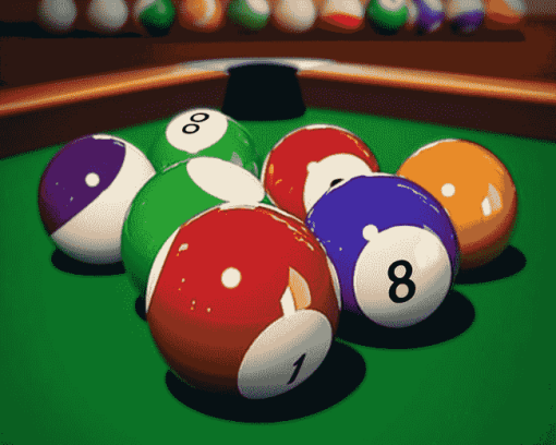 8 Ball Pool Cartoon Diamond Painting