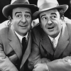 Abbot And Costello Black And White Diamond Painting