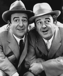 Abbot And Costello Black And White Diamond Painting