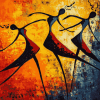 Abstract African Movement Diamond Painting