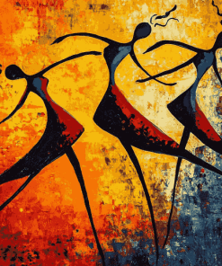 Abstract African Movement Diamond Painting