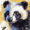 Abstract Badger and Bee Diamond Painting