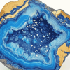 Abstract Blue Geode Diamond Painting