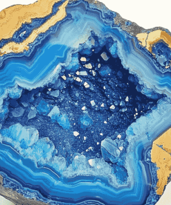 Abstract Blue Geode Diamond Painting