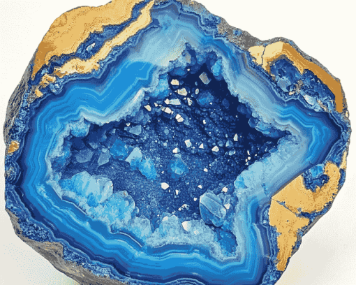 Abstract Blue Geode Diamond Painting