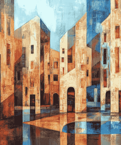 Abstract Buildings Diamond Painting