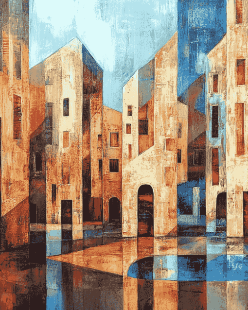 Abstract Buildings Diamond Painting