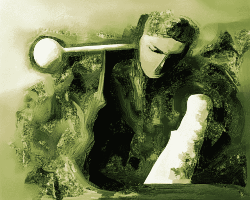 Abstract Golfer Art Diamond Painting