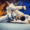 Abstract Jiu Jitsu Diamond Painting