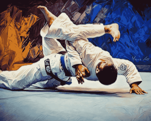 Abstract Jiu Jitsu Diamond Painting