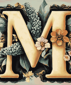 Abstract Letter M Diamond Painting