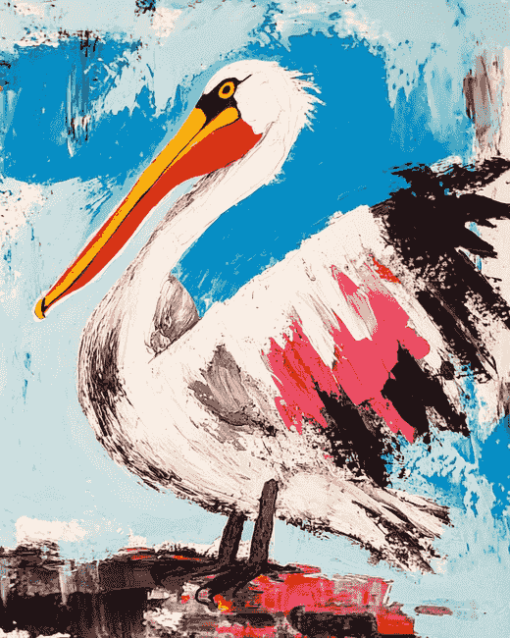 Abstract Pelican Diamond Painting