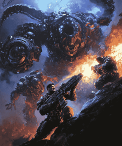 Action-Packed Gears of War Diamond Painting