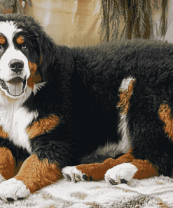 Adorable Bernese Mountain Puppies Diamond Painting