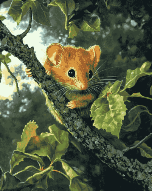 Adorable Dormouse Diamond Painting