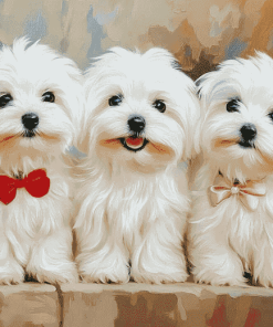 Adorable Maltese Dogs Diamond Painting