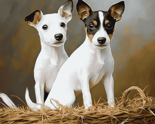 Adorable Rat Terriers Puppies Diamond Painting