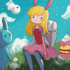 Adventure Time Fionna and Cake Animation Diamond Painting