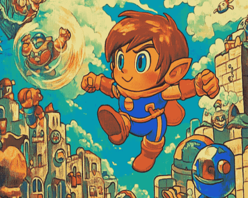 Aesthetic Alex Kidd Animations Diamond Painting