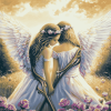 Aesthetic Angelic Sisters in Heaven Diamond Painting