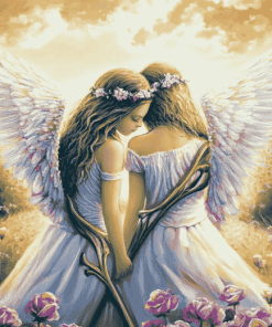 Aesthetic Angelic Sisters in Heaven Diamond Painting