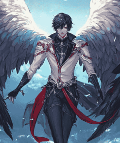 Aesthetic Anime Male Angel Diamond Painting