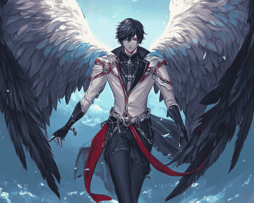 Aesthetic Anime Male Angel Diamond Painting