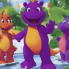 Aesthetic Barney Friends Animation Diamond Painting