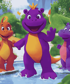 Aesthetic Barney Friends Animation Diamond Painting