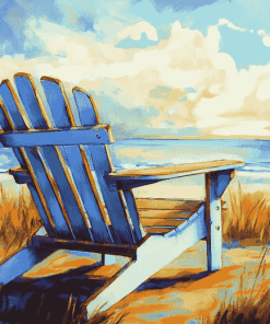 Aesthetic Beach Adirondack Chair Diamond Painting