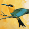 Aesthetic Bee Eater Birds Diamond Painting