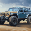 Aesthetic Blue Jeep Diamond Painting