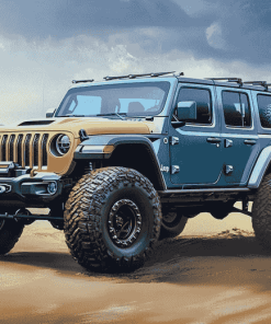 Aesthetic Blue Jeep Diamond Painting