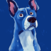 Aesthetic Blue Puppy Diamond Painting