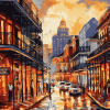 Aesthetic Bourbon Cityscape Diamond Painting