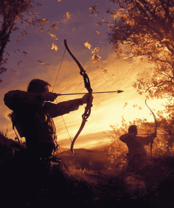 Aesthetic Bow Hunting Silhouettes Diamond Painting