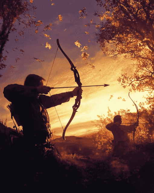 Aesthetic Bow Hunting Silhouettes Diamond Painting