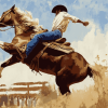 Aesthetic Bucking Bronco Diamond Painting