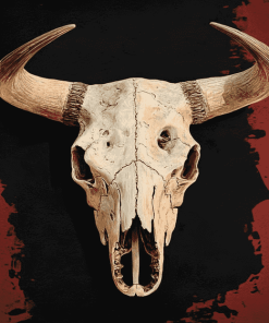 Aesthetic Bull Skull Diamond Painting