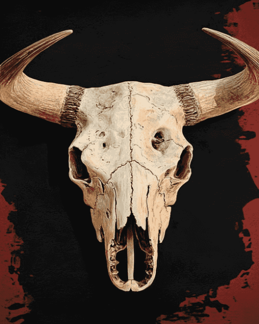 Aesthetic Bull Skull Diamond Painting